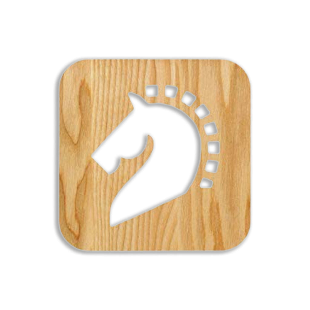 Veilleuse cheval en bois – Élégance lumineuse pour chambre d'enfant