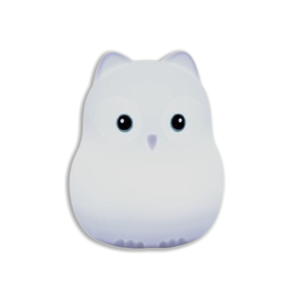 Hibou veilleuse - Éclairage doux et rechargeable en silicone