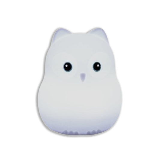 Hibou veilleuse - Éclairage doux et rechargeable en silicone
