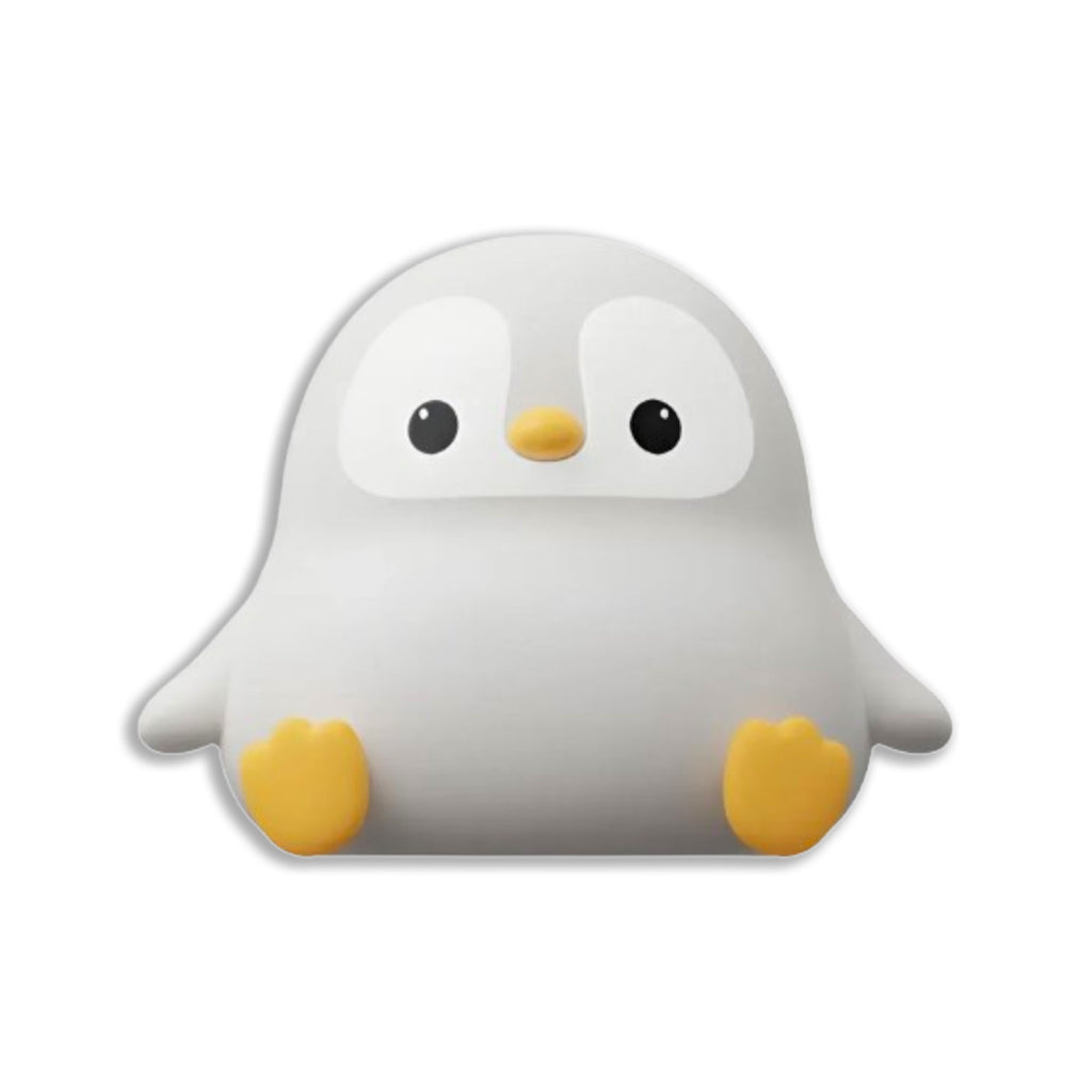 Veilleuse Pingouin Silicone Rechargeable - Douce Lumière pour Bébé et Repas Nocturne